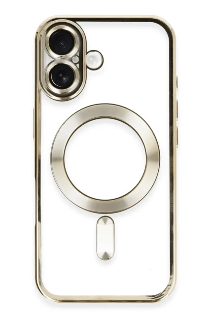 Uray store Apple iPhone 16 Kılıf Kross Magneticsafe Kapak - Gold