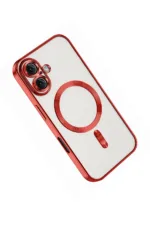 Uray store Apple iPhone 16 Kılıf Kross Magneticsafe Kapak - Kırmızı - Görsel 2