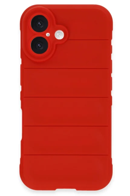 Uray store Apple iPhone 16 Kılıf Optimum Silikon - Kırmızı