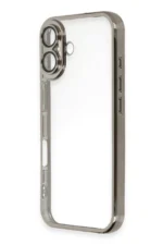 Uray store Apple iPhone 16 Kılıf Razer Lensli Silikon - Titanyum Gri - Görsel 2
