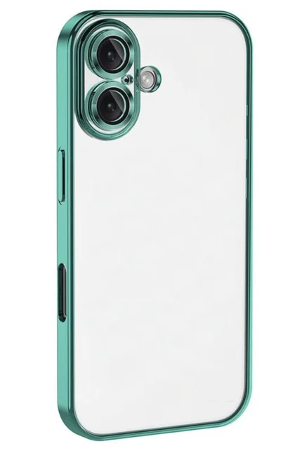 Uray store Apple iPhone 16 Kılıf Razer Lensli Silikon - Turkuaz