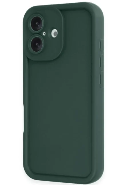 Uray store Apple iPhone 16 Kılıf Viera Silikon - Koyu Yeşil