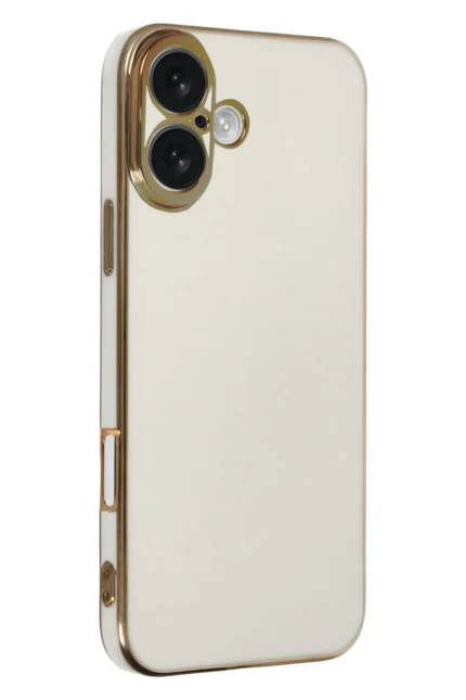 Uray store Apple iPhone 16 Kılıf Volet Silikon - Beyaz