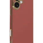 Uray store Apple iPhone 16 Kılıf Volet Silikon - Kırmızı