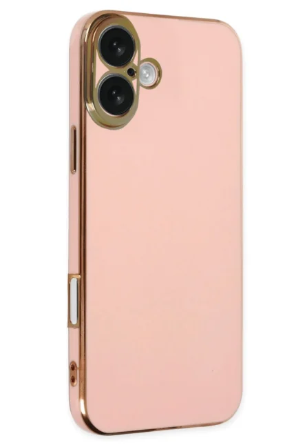 Uray store Apple iPhone 16 Kılıf Volet Silikon - Pembe