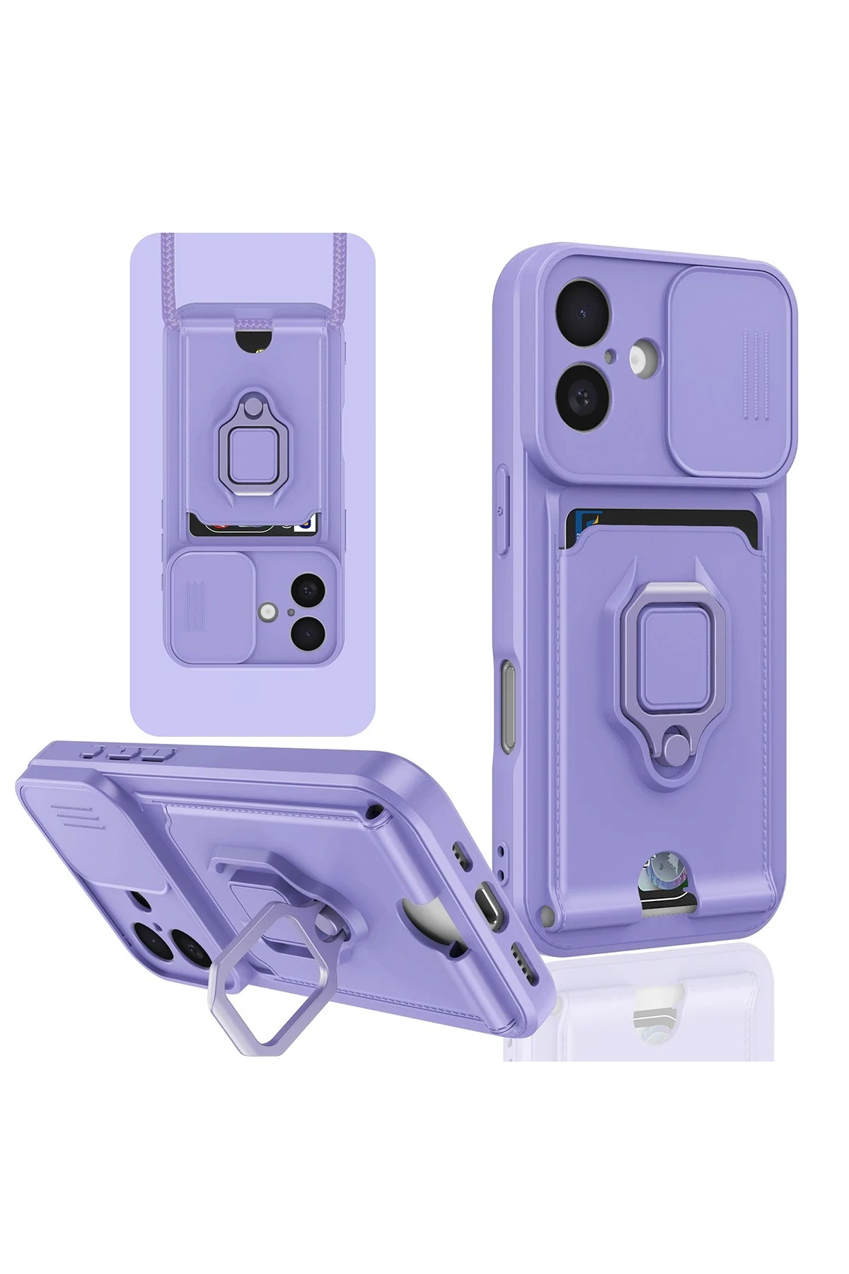 newface-iphone-16-kilif-zuma-kartvizitli-yuzuklu-silikon-lila-default Uray store Apple iPhone 16 Kılıf Zuma Kartvizitli Yüzüklü Silikon - Lila - Görsel 1