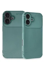 Uray store Apple iPhone 16 Plus Kılıf Auto Focus Karbon Kapak - Koyu Yeşil - Görsel 3