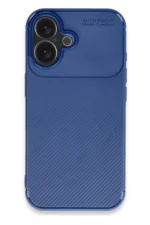 Uray store Apple iPhone 16 Plus Kılıf Auto Focus Karbon Kapak - Lacivert - Görsel 4