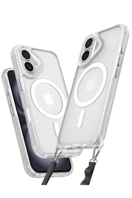 Uray store Apple iPhone 16 Plus Kılıf Enka Magsafe Silikon Kılıf - Şeffaf