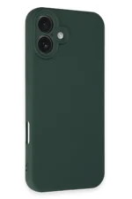 Uray store Apple iPhone 16 Plus Kılıf First Silikon - Koyu Yeşil - Görsel 2