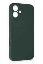 Uray store Apple iPhone 16 Plus Kılıf First Silikon - Koyu Yeşil - Görsel 3