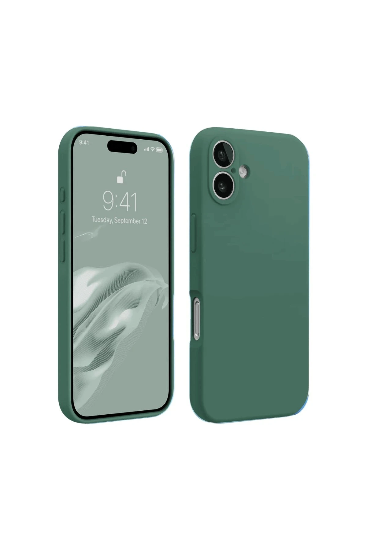 newface-iphone-16-plus-kilif-first-silikon-koyu-yesil-default Uray store Apple iPhone 16 Plus Kılıf First Silikon - Koyu Yeşil - Görsel 1