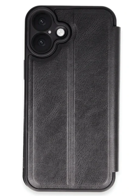 Uray store Apple iPhone 16 Plus Kılıf Flip Cover - Siyah
