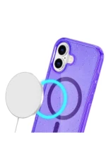 Uray store Apple iPhone 16 Plus Kılıf Star Magsafe Kapak - Mor - Görsel 4