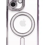 Uray store Apple iPhone 16 Plus Kılıf Joke Simli Magneticsafe Kılıf - Derin Mor