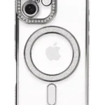 Uray store Apple iPhone 16 Plus Kılıf Joke Simli Magneticsafe Kılıf - Gri