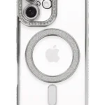 Uray store Apple iPhone 16 Plus Kılıf Joke Simli Magneticsafe Kılıf - Gümüş