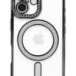 Uray store Apple iPhone 16 Plus Kılıf Joke Simli Magneticsafe Kılıf - Siyah