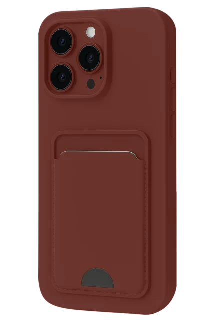Uray store Apple iPhone 16 Plus Kılıf Kelvin Kartvizitli Silikon - Bordo