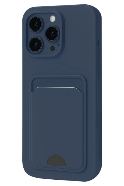 Uray store Apple iPhone 16 Plus Kılıf Kelvin Kartvizitli Silikon - Lacivert