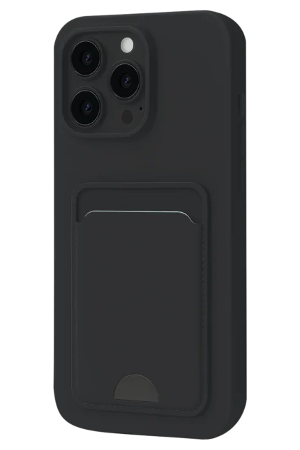 Uray store Apple iPhone 16 Plus Kılıf Kelvin Kartvizitli Silikon - Siyah