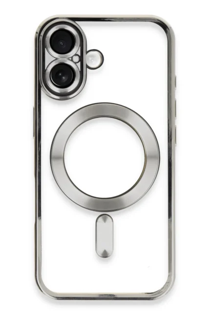 Uray store Apple iPhone 16 Plus Kılıf Kross Magneticsafe Kapak - Gümüş