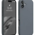 Uray store Apple iPhone 16 Plus Kılıf Nano içi Kadife Silikon - Gri
