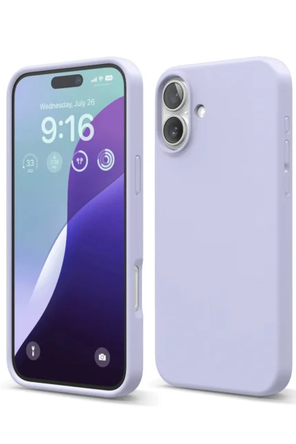 Uray store Apple iPhone 16 Plus Kılıf Nano içi Kadife Silikon - Lila