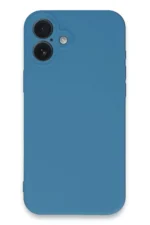Uray store Apple iPhone 16 Plus Kılıf Nano içi Kadife Silikon - Mavi - Görsel 3