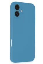 Uray store Apple iPhone 16 Plus Kılıf Nano içi Kadife Silikon - Mavi - Görsel 4