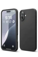 Uray store Apple iPhone 16 Plus Kılıf Nano içi Kadife Silikon - Siyah