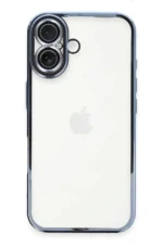 Uray store Apple iPhone 16 Plus Kılıf Razer Lensli Silikon - Açık Mavi