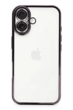 Uray store Apple iPhone 16 Plus Kılıf Razer Lensli Silikon - Mor