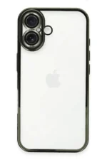 Uray store Apple iPhone 16 Plus Kılıf Razer Lensli Silikon - Yeşil