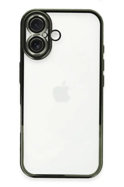 Uray store Apple iPhone 16 Plus Kılıf Razer Lensli Silikon - Yeşil