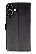 Uray store Apple iPhone 16 Plus Kılıf Trend S Plus Kapaklı Kılıf - Siyah