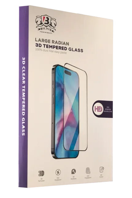 Uray store Apple iPhone 16 Pro Bilvis 3D Radian Cam Ekran Koruyucu