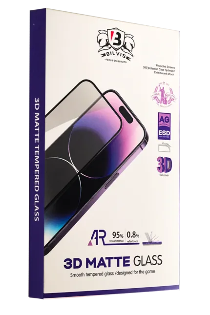 Uray store Apple iPhone 16 Pro Bilvis 3D Mat Cam Ekran Koruyucu