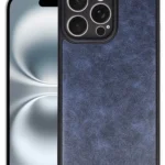 Uray store Apple iPhone 16 Pro Kılıf Aras Deri Kapak - Lacivert