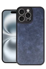 Uray store Apple iPhone 16 Pro Kılıf Aras Deri Kapak - Lacivert