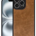 Uray store Apple iPhone 16 Pro Kılıf Aras Deri Kapak - Taba