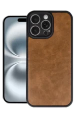 Uray store Apple iPhone 16 Pro Kılıf Aras Deri Kapak - Taba