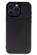 Uray store Apple iPhone 16 Pro Kılıf Auto Focus Karbon Kapak - Siyah - Görsel 3