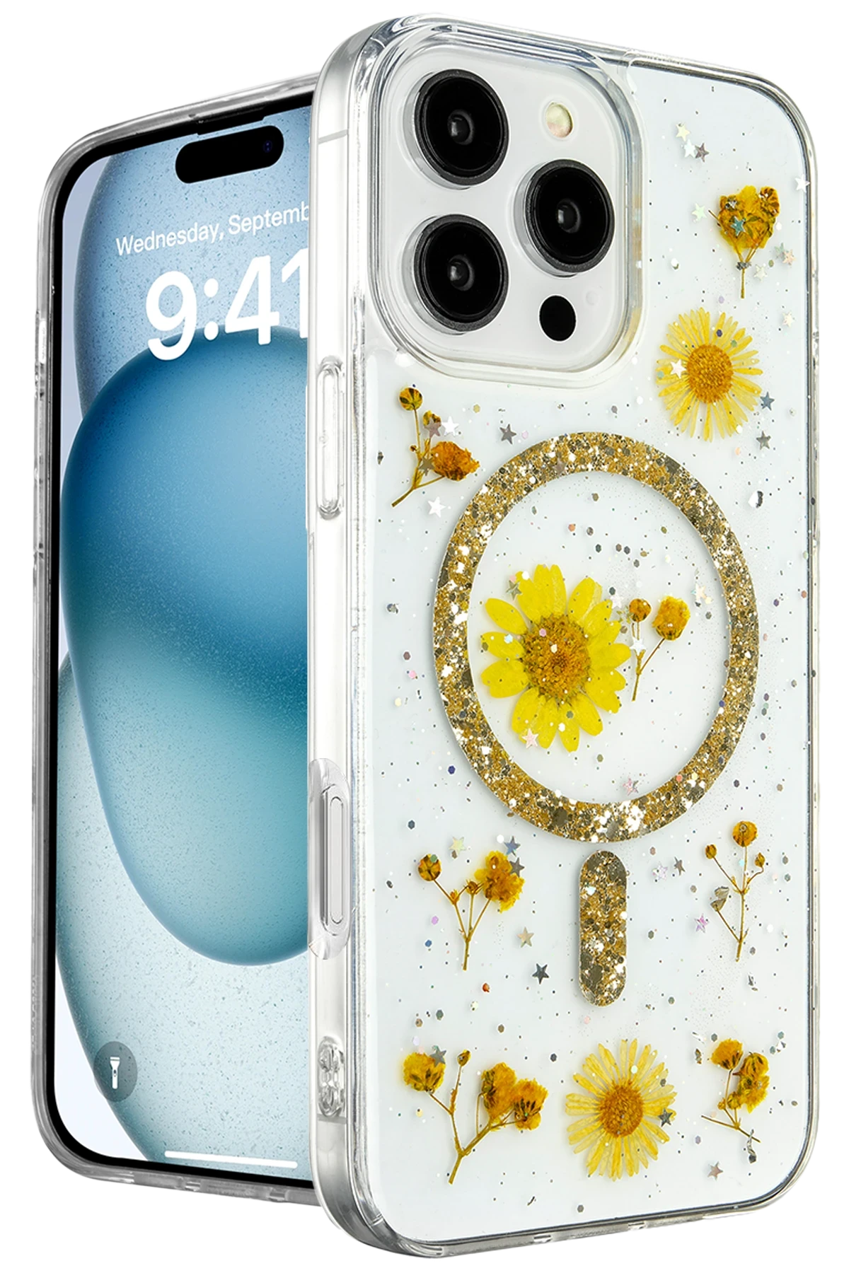 newface-iphone-16-pro-kilif-daisy-simli-magsafe-kapak-gold-default Uray store Apple iPhone 16 Pro Kılıf Daisy Simli Magsafe Kapak - Gold - Görsel 1
