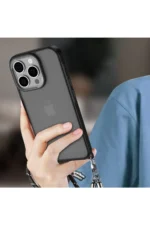 Uray store Apple iPhone 16 Pro Kılıf Elegant Kapak - Siyah - Görsel 2