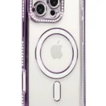 Uray store Apple iPhone 16 Pro Kılıf Joke Simli Magneticsafe Kılıf - Derin Mor