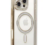 Uray store Apple iPhone 16 Pro Kılıf Joke Simli Magneticsafe Kılıf - Gold