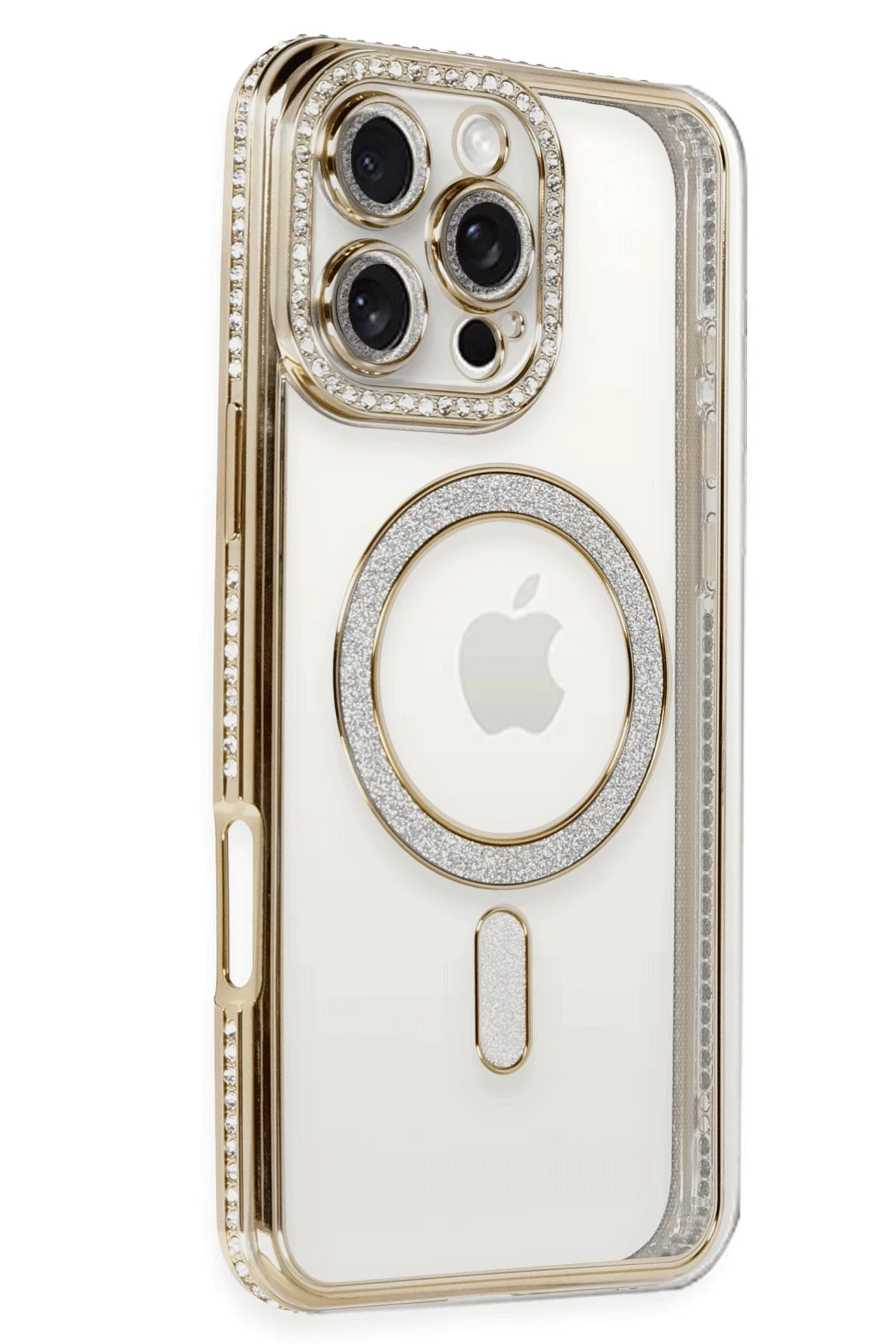 newface-iphone-16-pro-kilif-joke-simli-magneticsafe-kilif-gold-default Uray store Apple iPhone 16 Pro Kılıf Joke Simli Magneticsafe Kılıf - Gold - Görsel 1