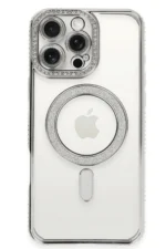 Uray store Apple iPhone 16 Pro Kılıf Joke Simli Magneticsafe Kılıf - Gümüş - Görsel 2
