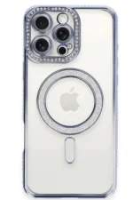 Uray store Apple iPhone 16 Pro Kılıf Joke Simli Magneticsafe Kılıf - Mavi - Görsel 2